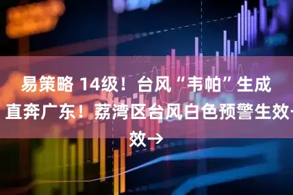 易策略 14级！台风“韦帕”生成，直奔广东！荔湾区台风白色预警生效→