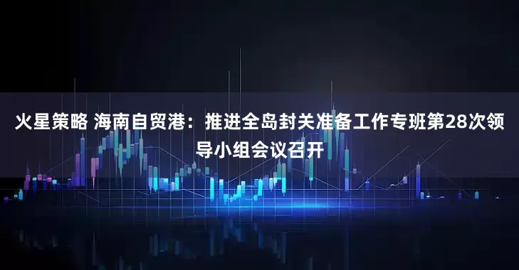 火星策略 海南自贸港：推进全岛封关准备工作专班第28次领导小组会议召开