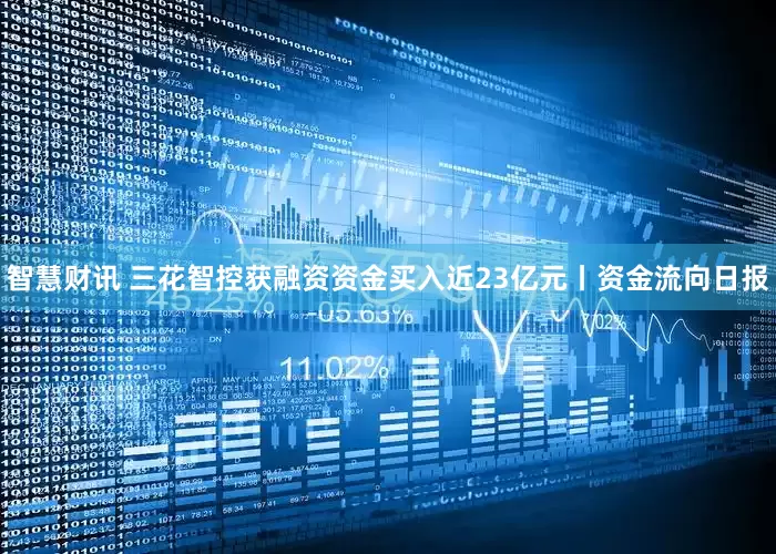 智慧财讯 三花智控获融资资金买入近23亿元丨资金流向日报
